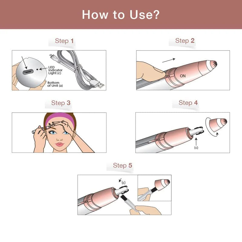 BrowEase ™ Eyebrow & Face  Precision Trimmer