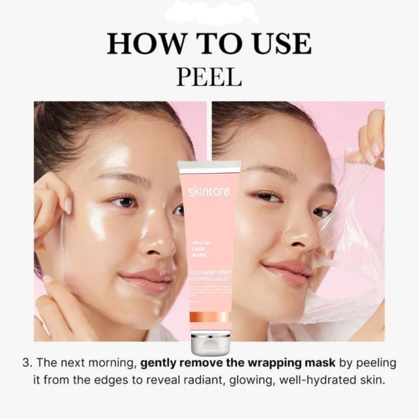 Skincare ®  Collagen korean skin Night Wrapping Peel Off Mask (Pack of 2)