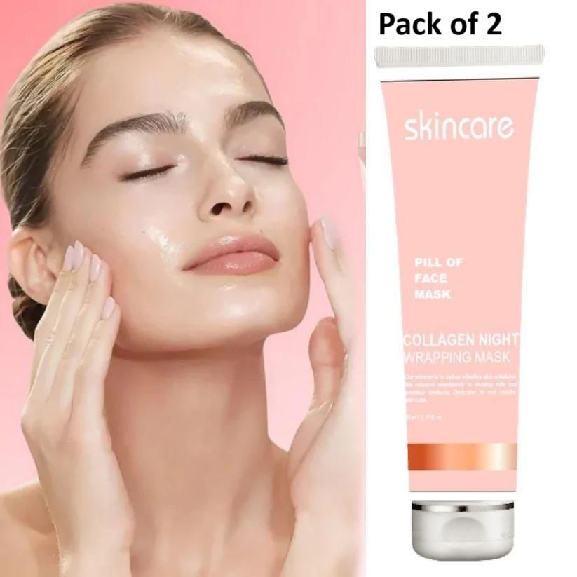 Skincare ®  Collagen korean skin Night Wrapping Peel Off Mask (Pack of 2)