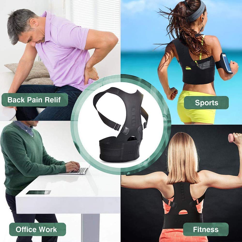 POSTURE CORRECTOR & BACK PAIN RELIEF (FREE SIZE)