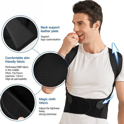 POSTURE CORRECTOR & BACK PAIN RELIEF (FREE SIZE)