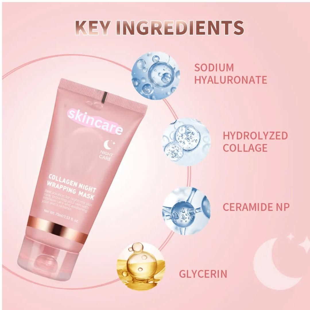 Skincare ®  Collagen korean skin Night Wrapping Peel Off Mask (Pack of 2)