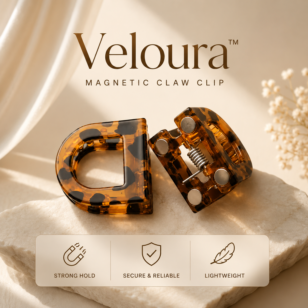 Veloura™ Magnetic Claw Clip
