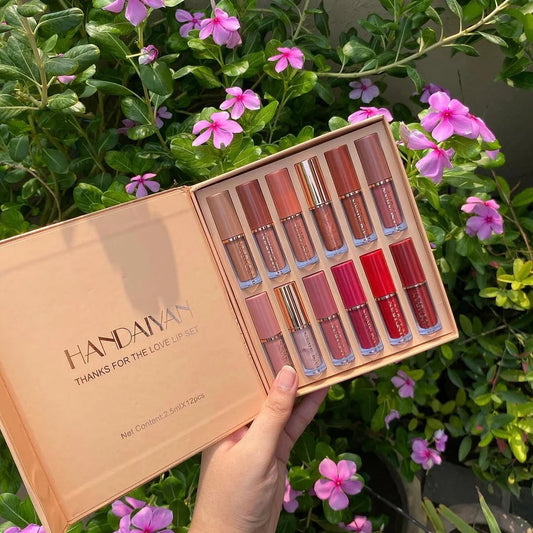 Handaiyan Velvet Matte Liquid Lipstick Set 12Pcs