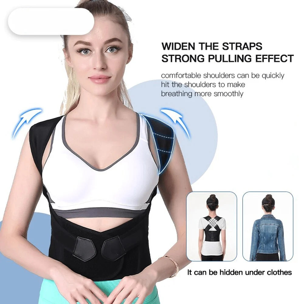 POSTURE CORRECTOR & BACK PAIN RELIEF (FREE SIZE)